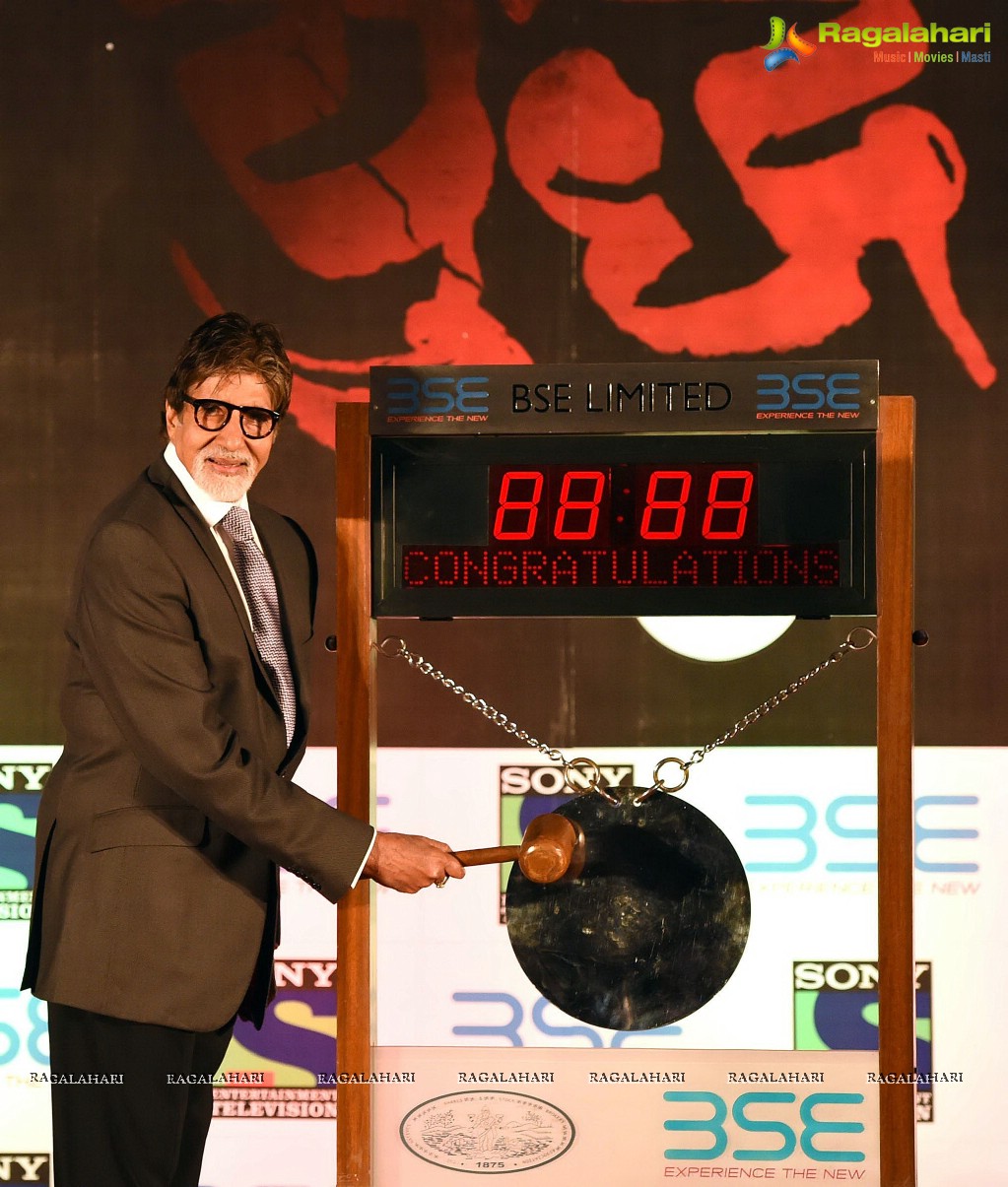 Amitabh Bachchan promotes TV Serial Yudh at the BSE, Mumbai