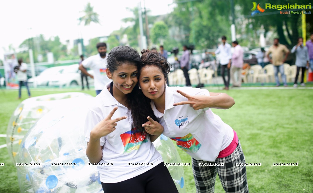 Kerintha Team at Bubble Soccer Hyderabad