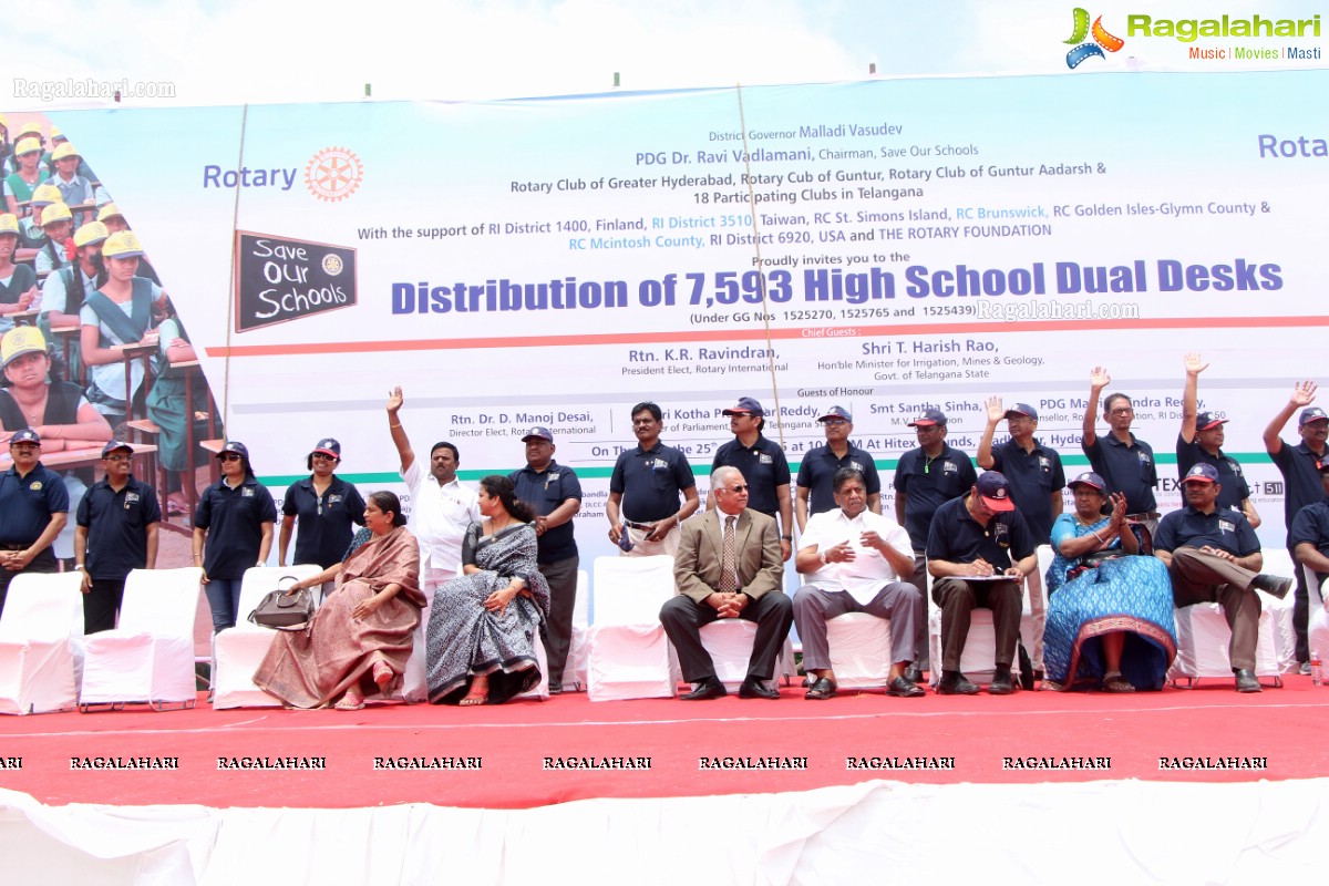 Distribution of High School Dual Desks by Rotary International