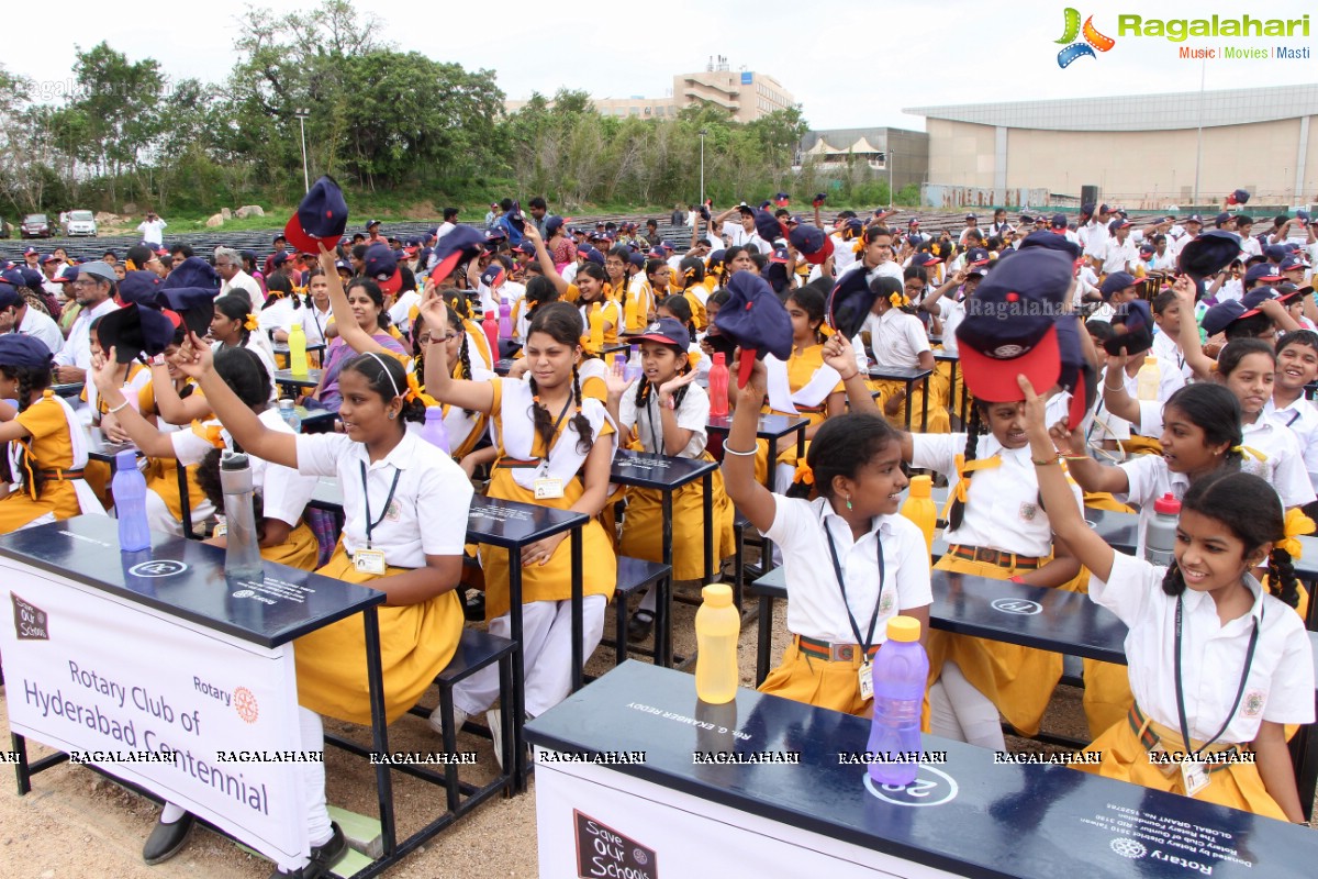 Distribution of High School Dual Desks by Rotary International