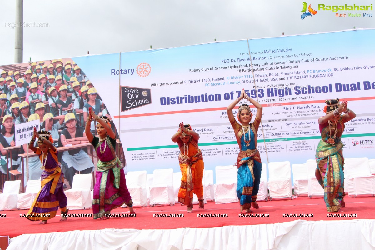 Distribution of High School Dual Desks by Rotary International