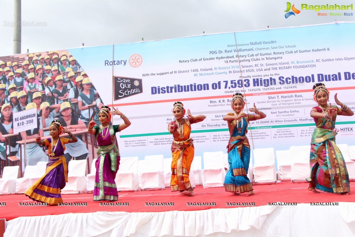 Distribution of High School Dual Desks by Rotary International