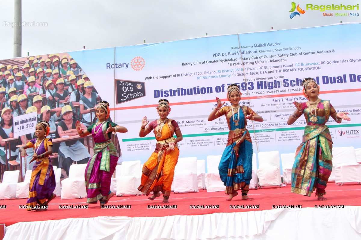 Distribution of High School Dual Desks by Rotary International