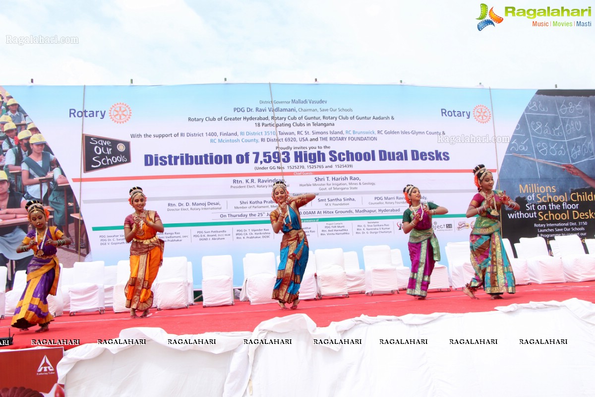 Distribution of High School Dual Desks by Rotary International