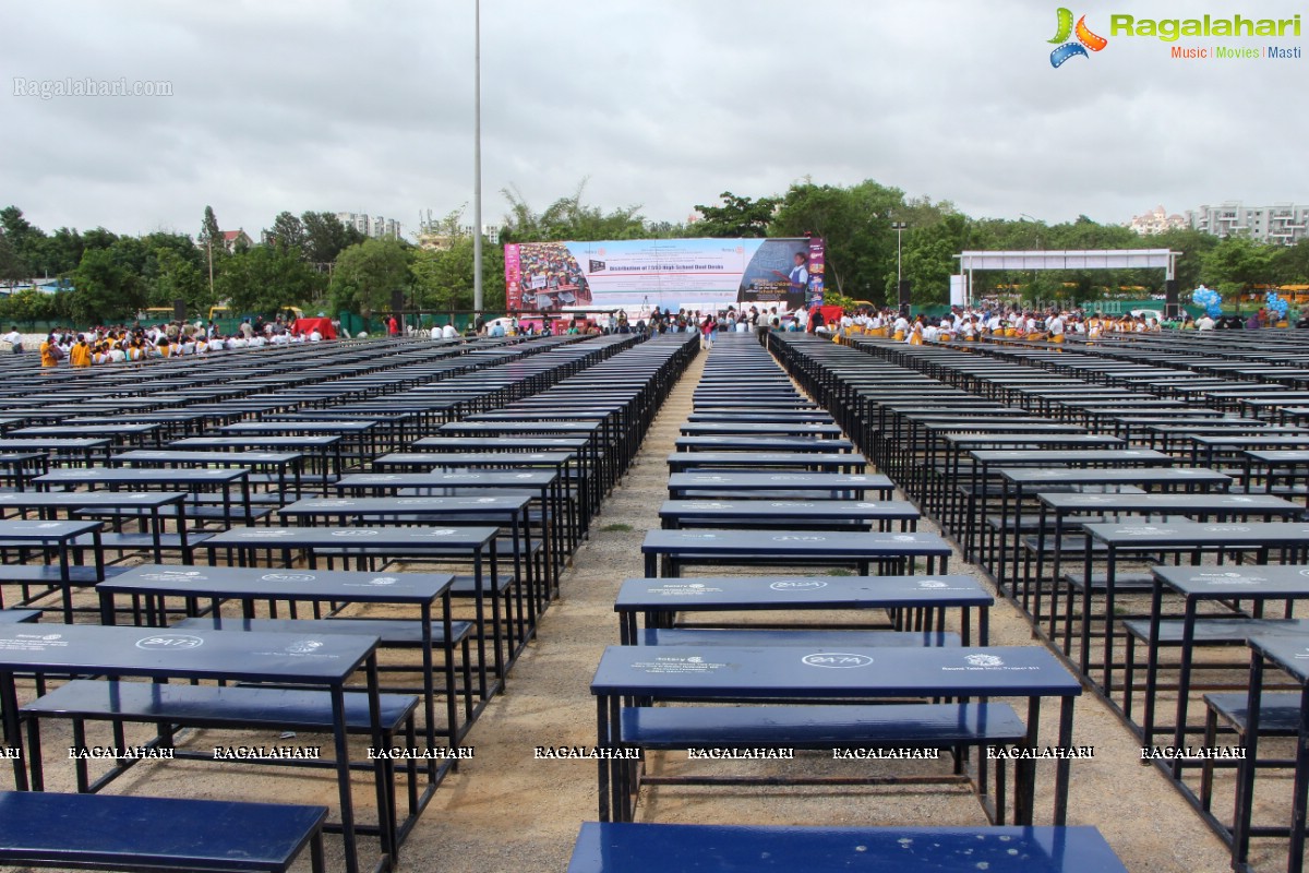 Distribution of High School Dual Desks by Rotary International