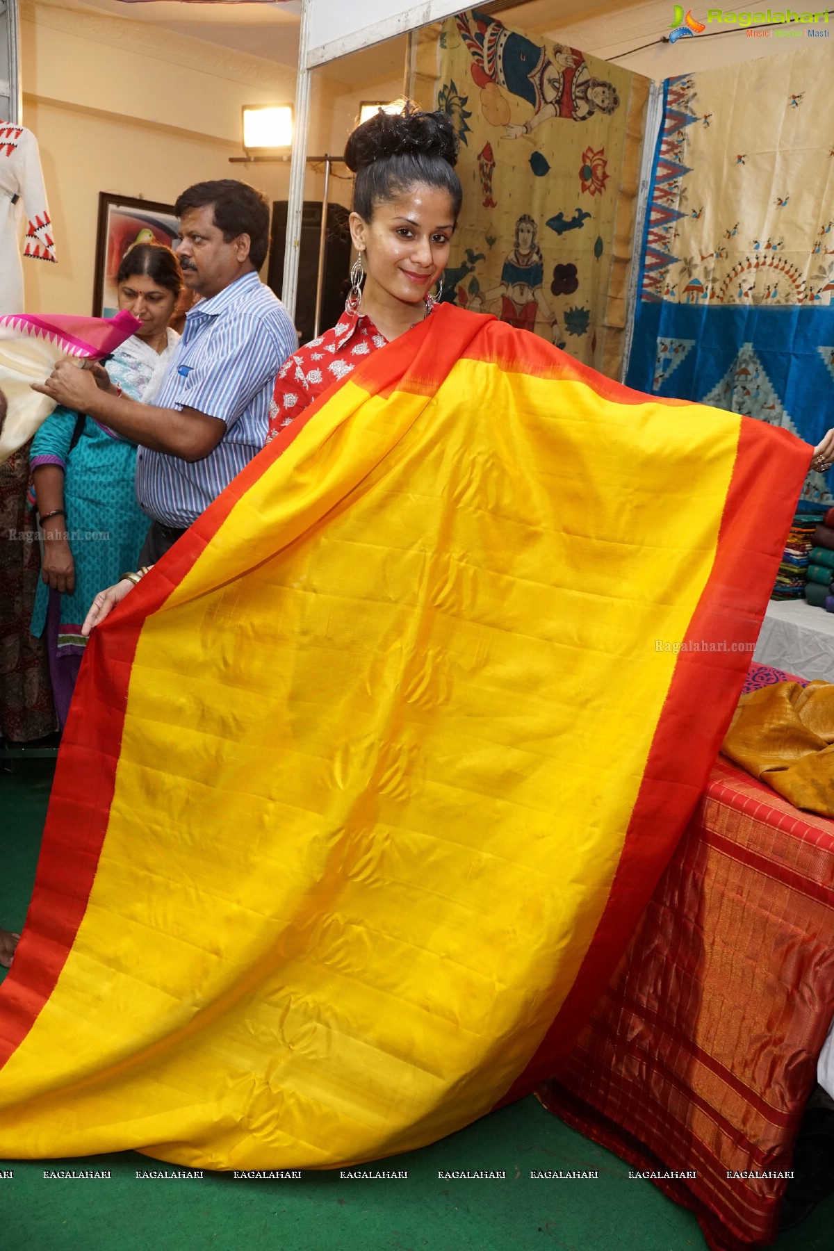 Anukriti Sharma launches Silk and Cotton Fab of India Exhibition at TTD Kalyana Mandapam