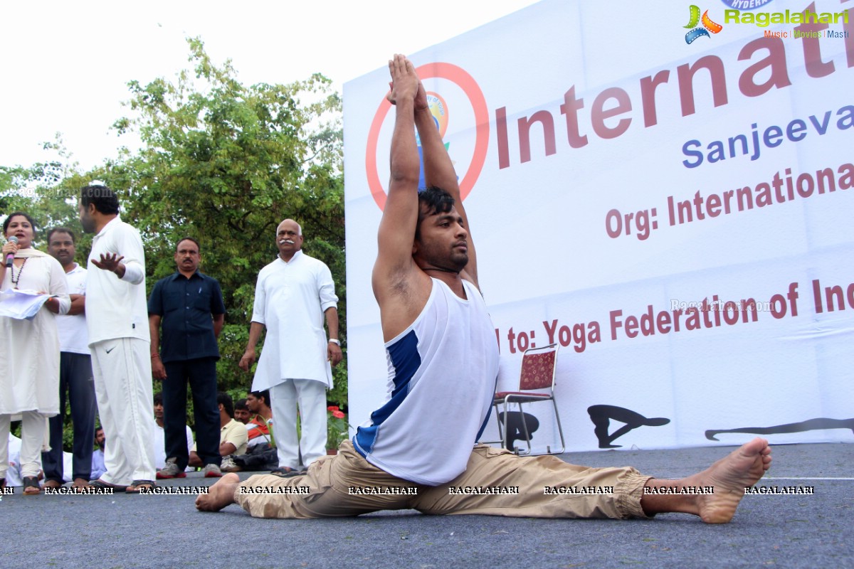 International Yoga Day Celebrations at Sanjeevaiah Park, Hyderabad