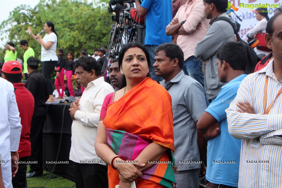 International Yoga Day Celebrations at Sanjeevaiah Park, Hyderabad