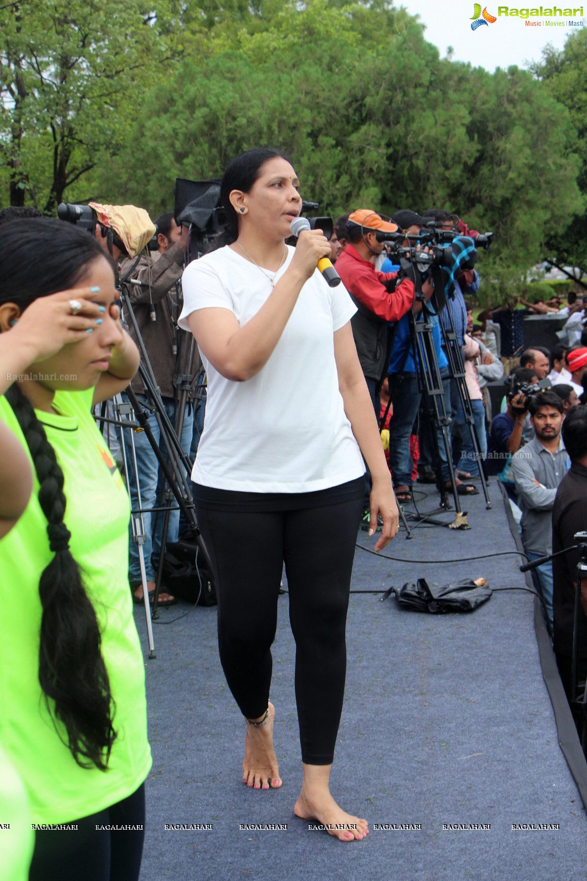 International Yoga Day Celebrations at Sanjeevaiah Park, Hyderabad