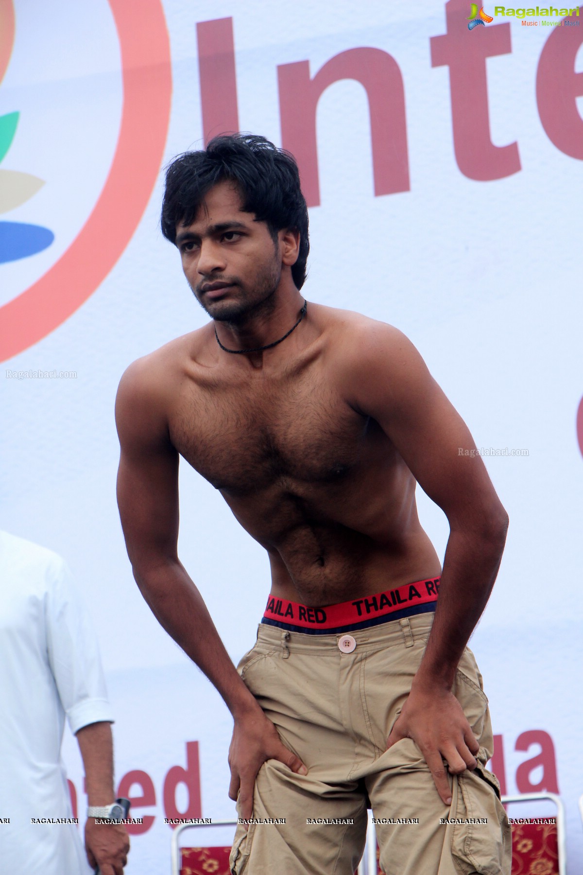 International Yoga Day Celebrations at Sanjeevaiah Park, Hyderabad