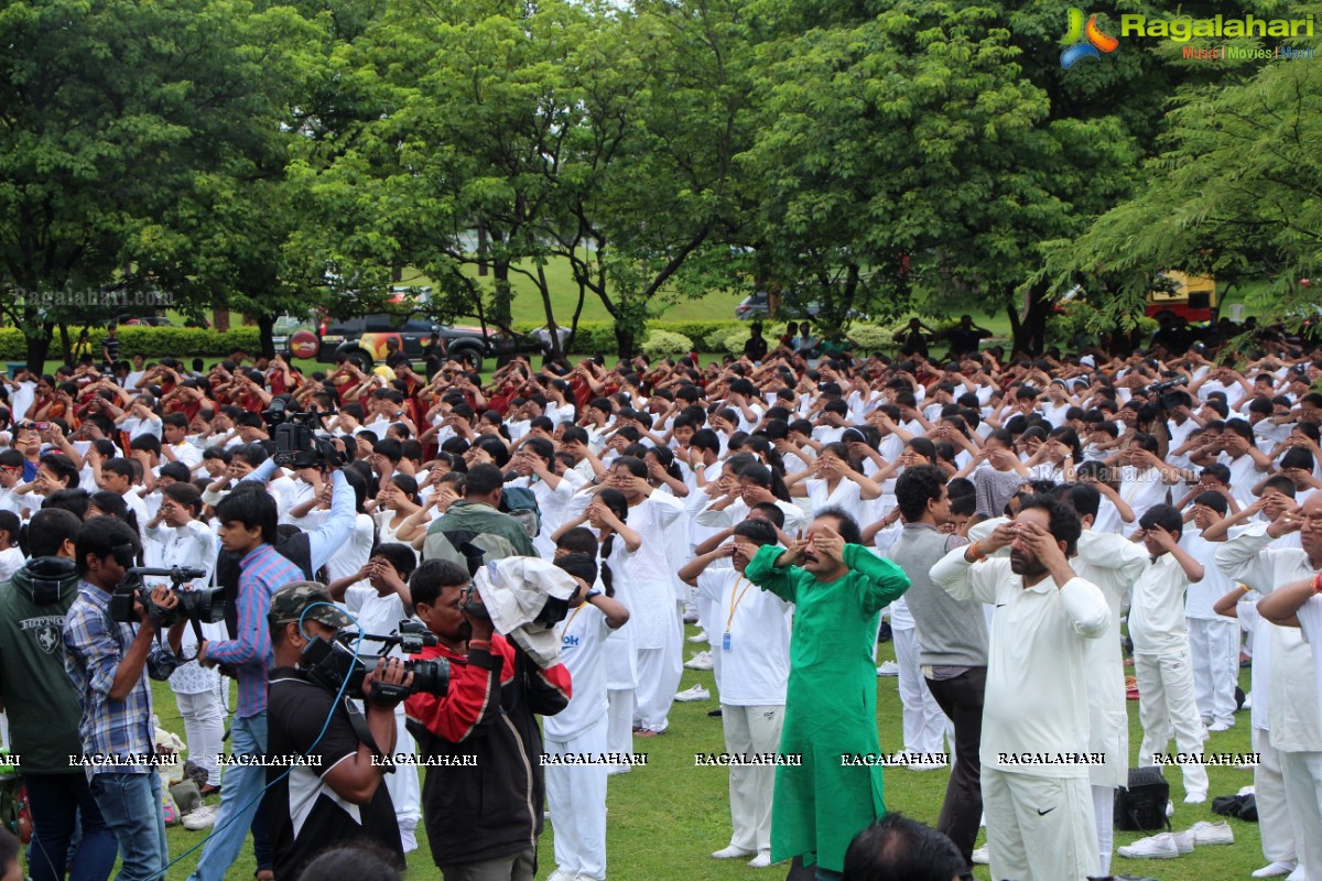 International Yoga Day Celebrations at Sanjeevaiah Park, Hyderabad