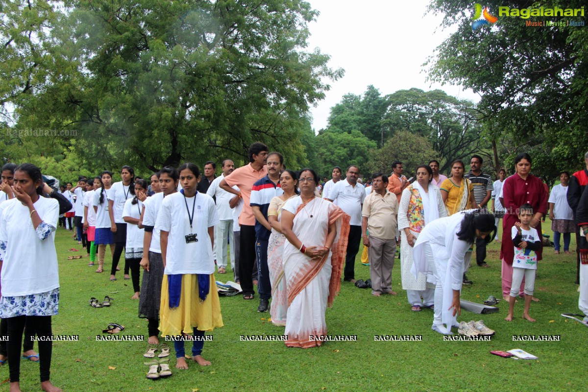 International Yoga Day Celebrations at Sanjeevaiah Park, Hyderabad