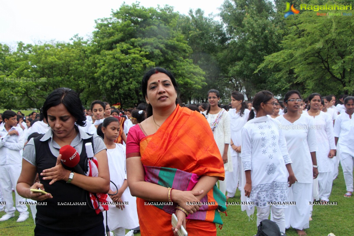 International Yoga Day Celebrations at Sanjeevaiah Park, Hyderabad