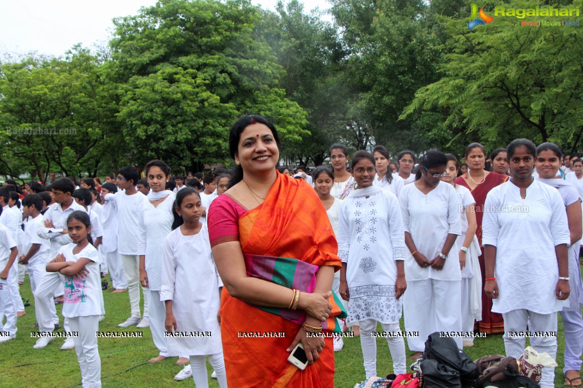 International Yoga Day Celebrations at Sanjeevaiah Park, Hyderabad