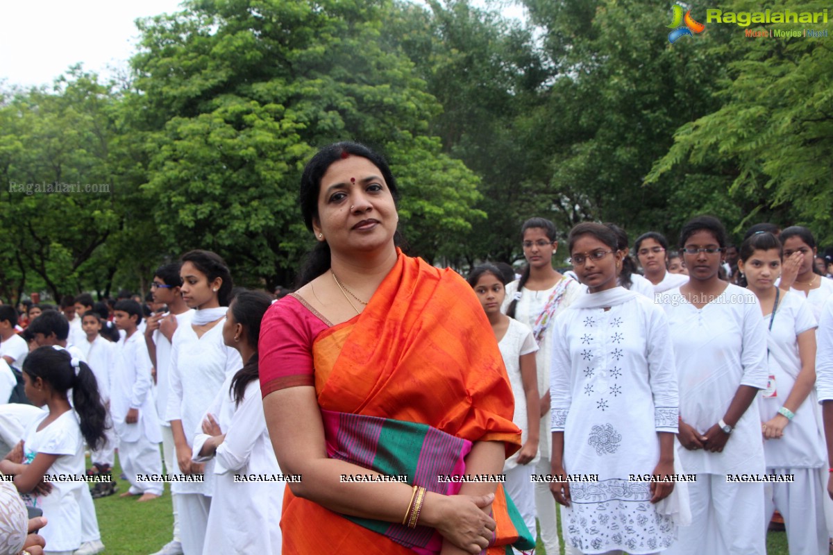 International Yoga Day Celebrations at Sanjeevaiah Park, Hyderabad