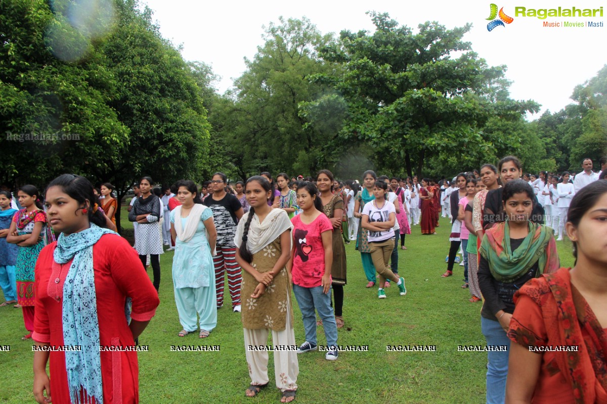 International Yoga Day Celebrations at Sanjeevaiah Park, Hyderabad