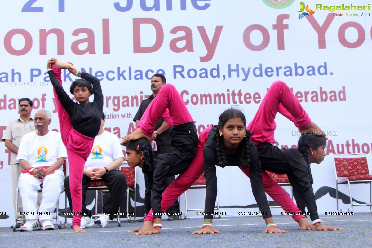 International Yoga Day Celebrations at Sanjeevaiah Park, Hyderabad