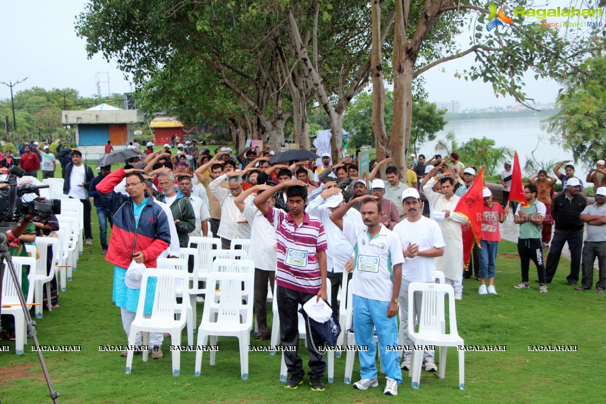 International Yoga Day Celebrations at Sanjeevaiah Park, Hyderabad