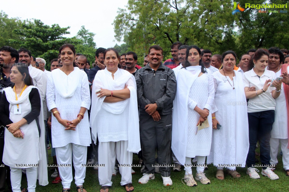 International Yoga Day Celebrations at Sanjeevaiah Park, Hyderabad