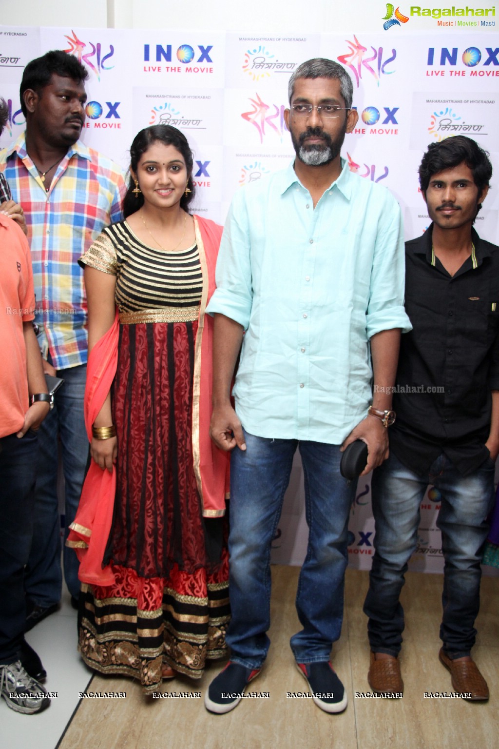 Starcast of Blockbuster Marathi Movie Sairat visits Maheswari Parameswari INOX, Hyderabad