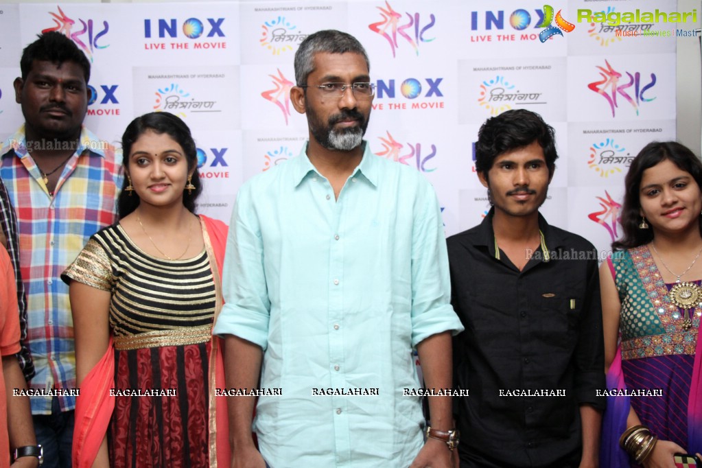 Starcast of Blockbuster Marathi Movie Sairat visits Maheswari Parameswari INOX, Hyderabad