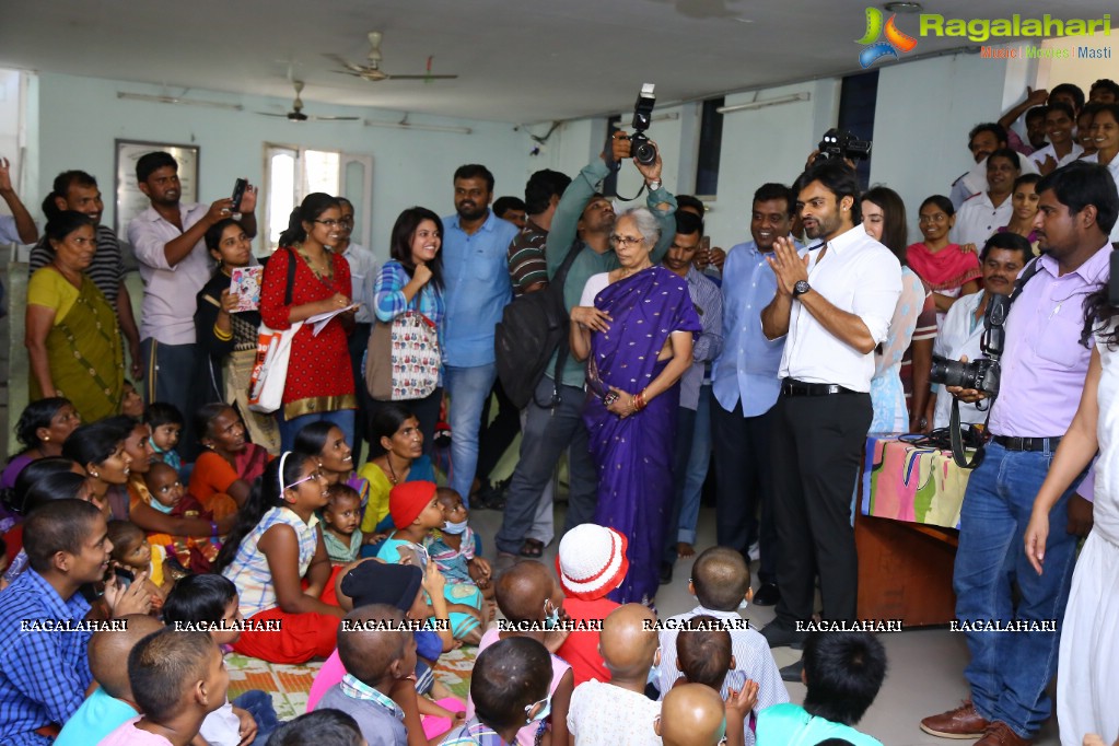 Sai Dharam Teja and Farah visits Cancer stricken Children at MNJ Hospital