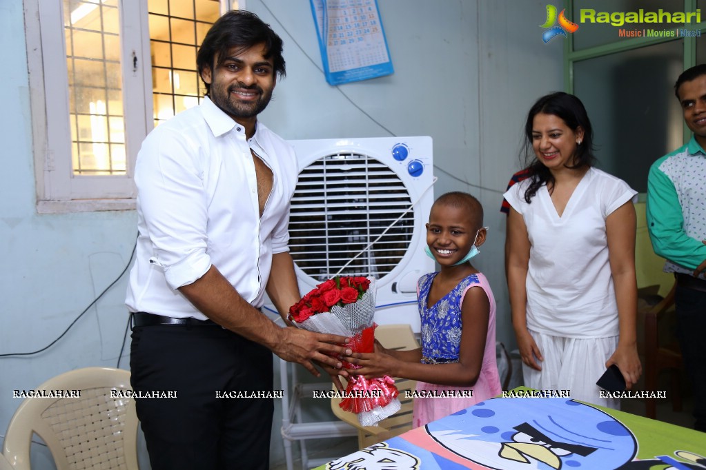 Sai Dharam Teja and Farah visits Cancer stricken Children at MNJ Hospital