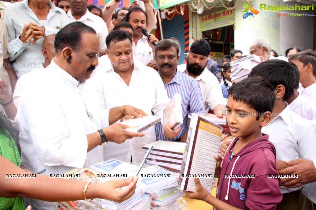 Book Distribution at Shri Shakthi Ganapathi Devalayam, Ramkote, Hyderabad