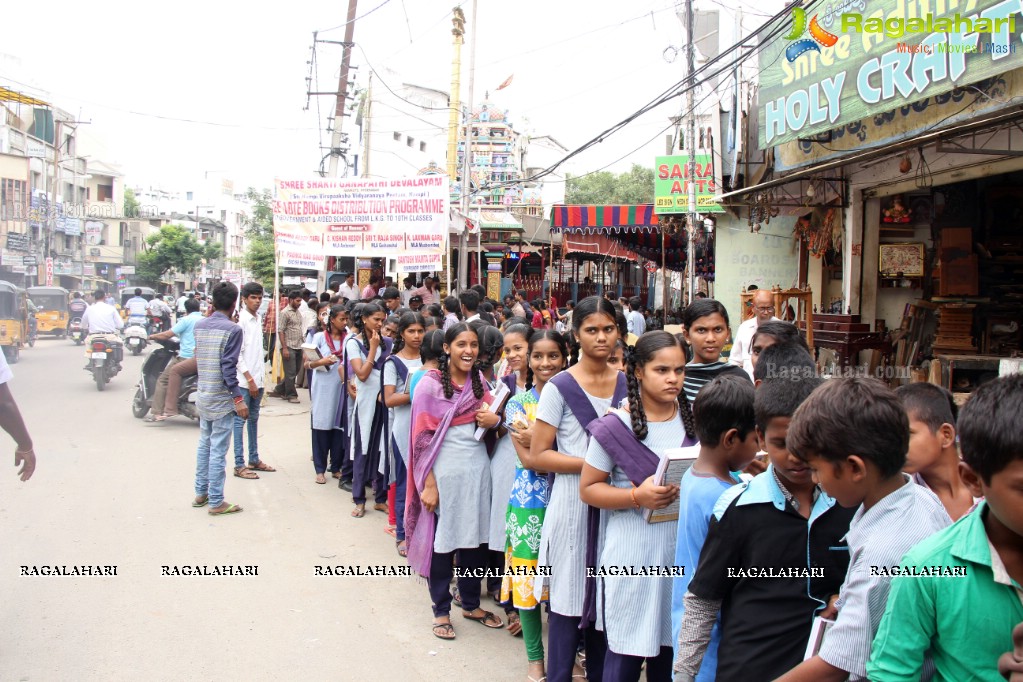 Book Distribution at Shri Shakthi Ganapathi Devalayam, Ramkote, Hyderabad