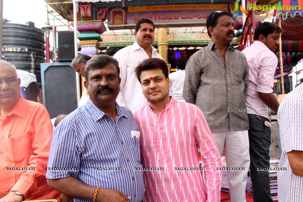 Book Distribution at Shri Shakthi Ganapathi Devalayam, Ramkote, Hyderabad