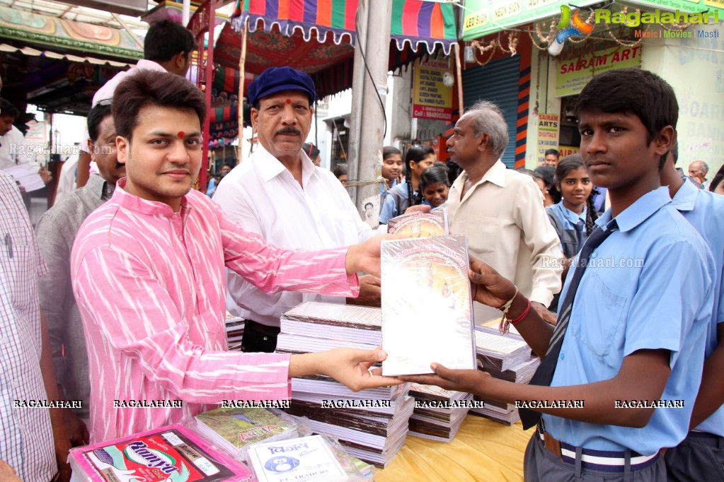 Book Distribution at Shri Shakthi Ganapathi Devalayam, Ramkote, Hyderabad