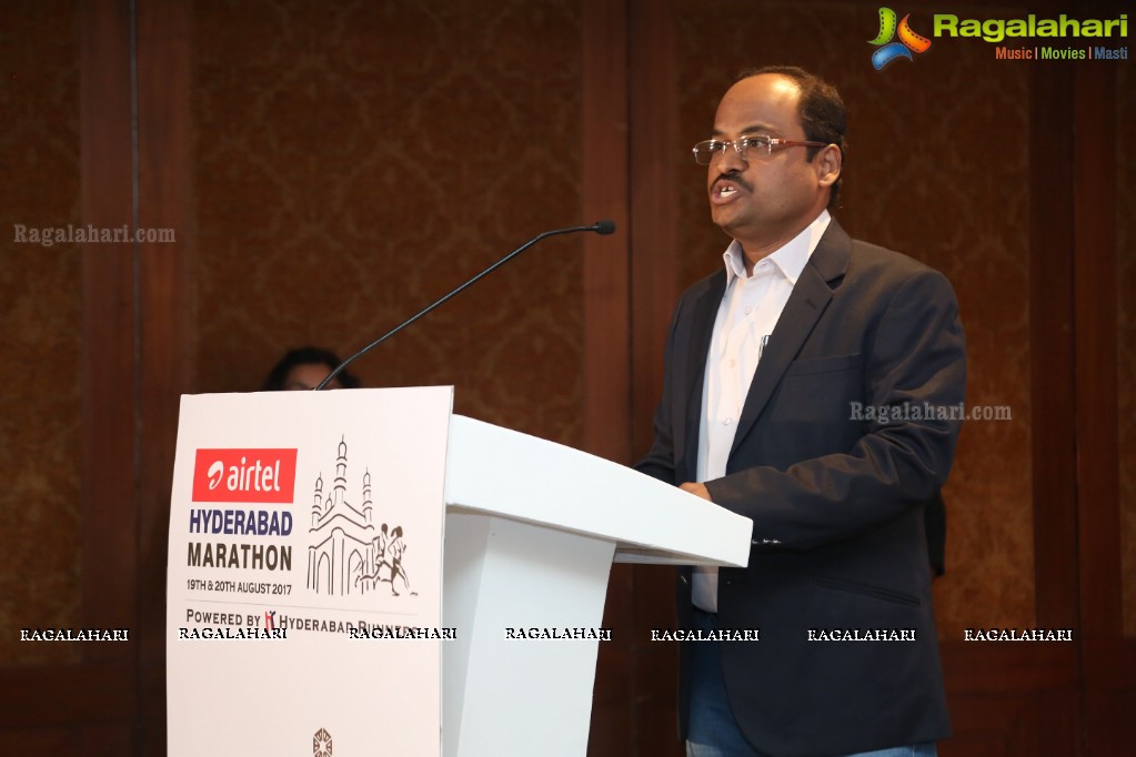 7th Edition of Airtel Hyderabad Marathon 2017 Launch by Hyderabad Runners Society, Taj Krishna