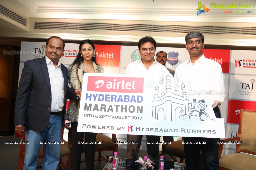 7th Edition of Airtel Hyderabad Marathon 2017 Launch by Hyderabad Runners Society, Taj Krishna