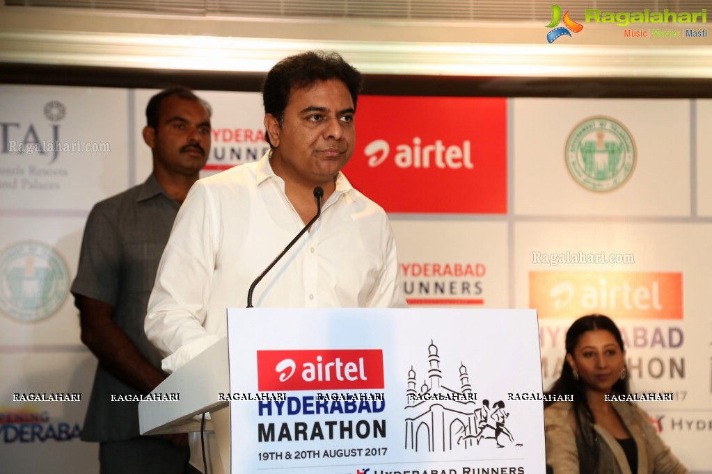 7th Edition of Airtel Hyderabad Marathon 2017 Launch by Hyderabad Runners Society, Taj Krishna