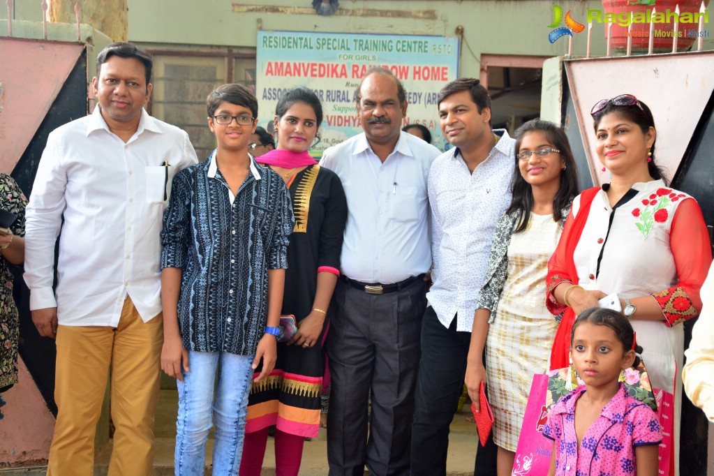 Alka Minda's Birthday with Orphanage Girls at Rainbow Home Govt. School for Girls, Musheerabad, Hyderabad