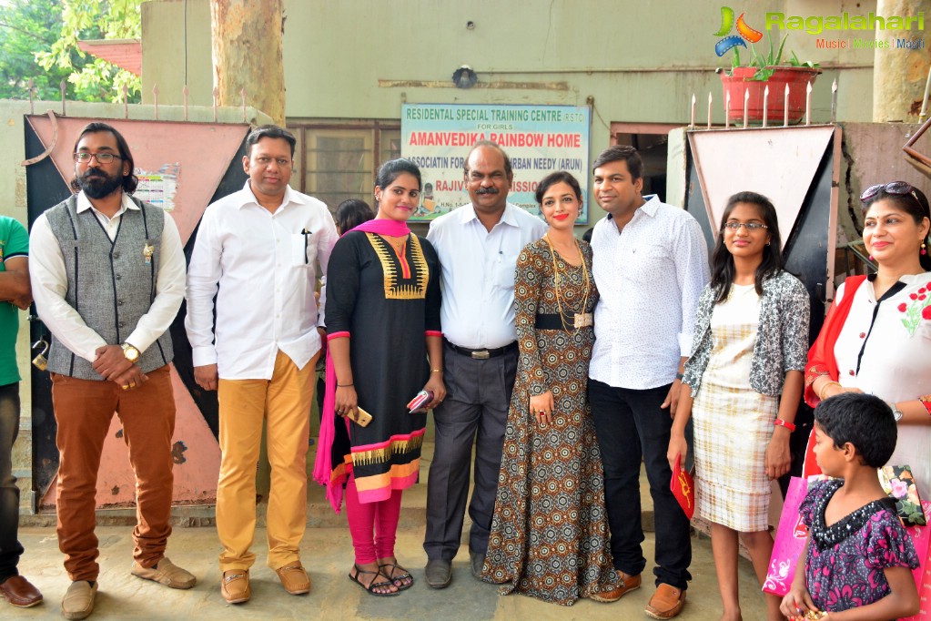 Alka Minda's Birthday with Orphanage Girls at Rainbow Home Govt. School for Girls, Musheerabad, Hyderabad