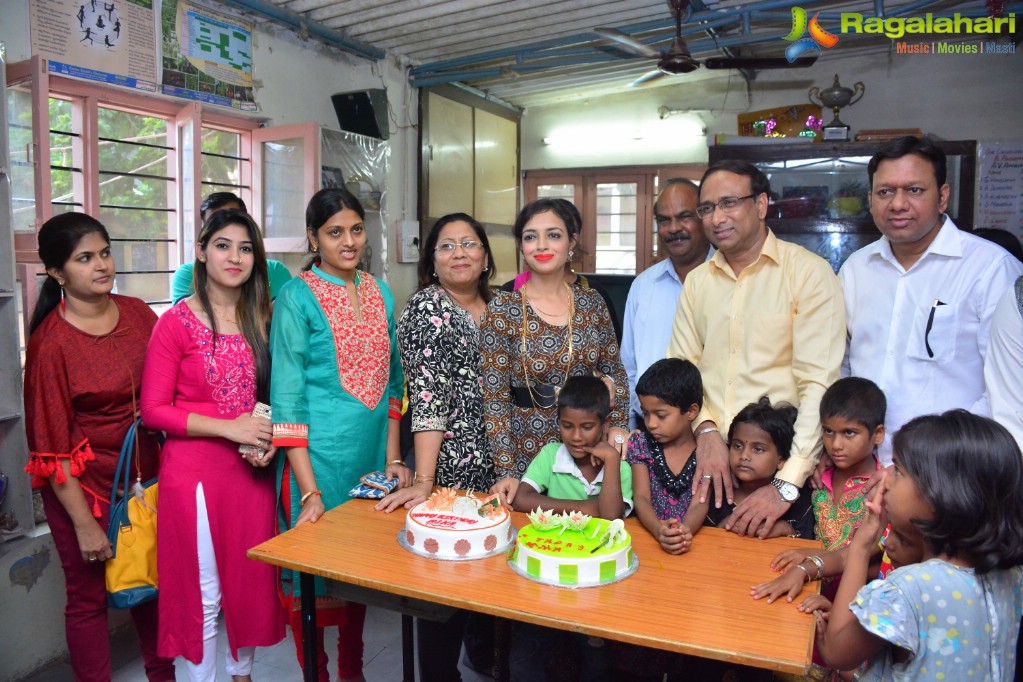 Alka Minda's Birthday with Orphanage Girls at Rainbow Home Govt. School for Girls, Musheerabad, Hyderabad