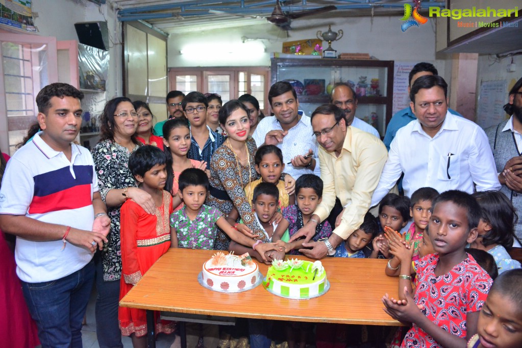 Alka Minda's Birthday with Orphanage Girls at Rainbow Home Govt. School for Girls, Musheerabad, Hyderabad