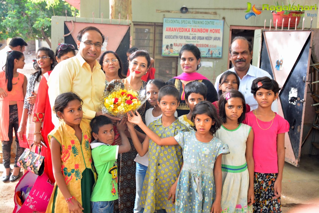 Alka Minda's Birthday with Orphanage Girls at Rainbow Home Govt. School for Girls, Musheerabad, Hyderabad