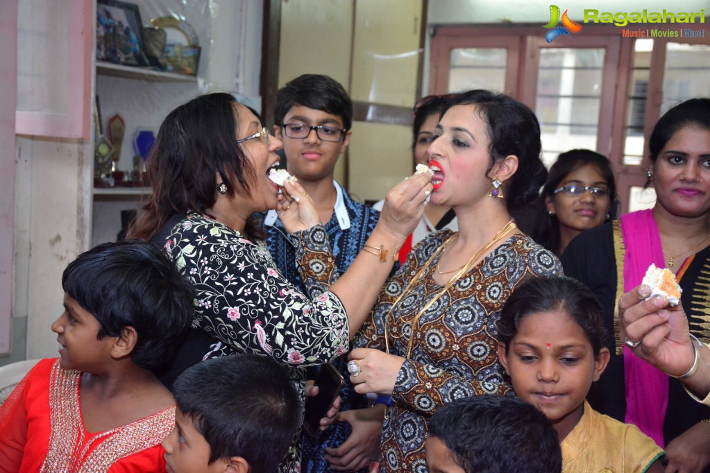 Alka Minda's Birthday with Orphanage Girls at Rainbow Home Govt. School for Girls, Musheerabad, Hyderabad