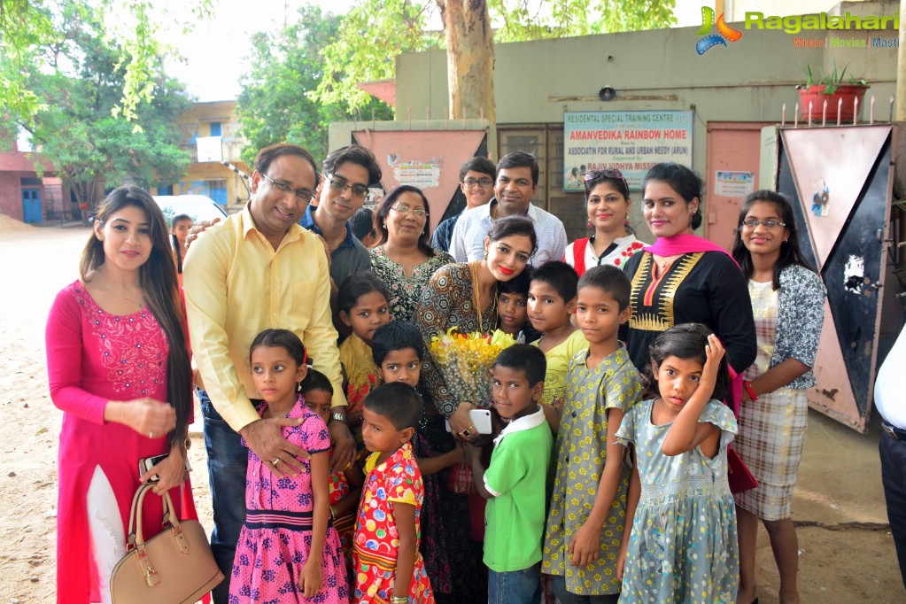 Alka Minda's Birthday with Orphanage Girls at Rainbow Home Govt. School for Girls, Musheerabad, Hyderabad