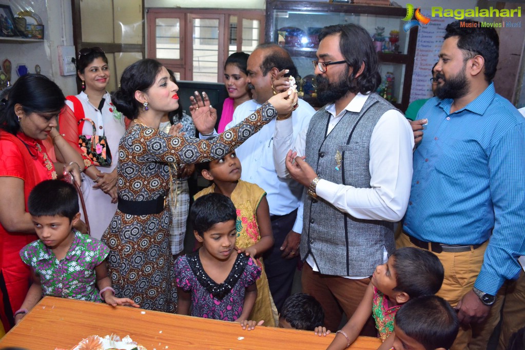 Alka Minda's Birthday with Orphanage Girls at Rainbow Home Govt. School for Girls, Musheerabad, Hyderabad