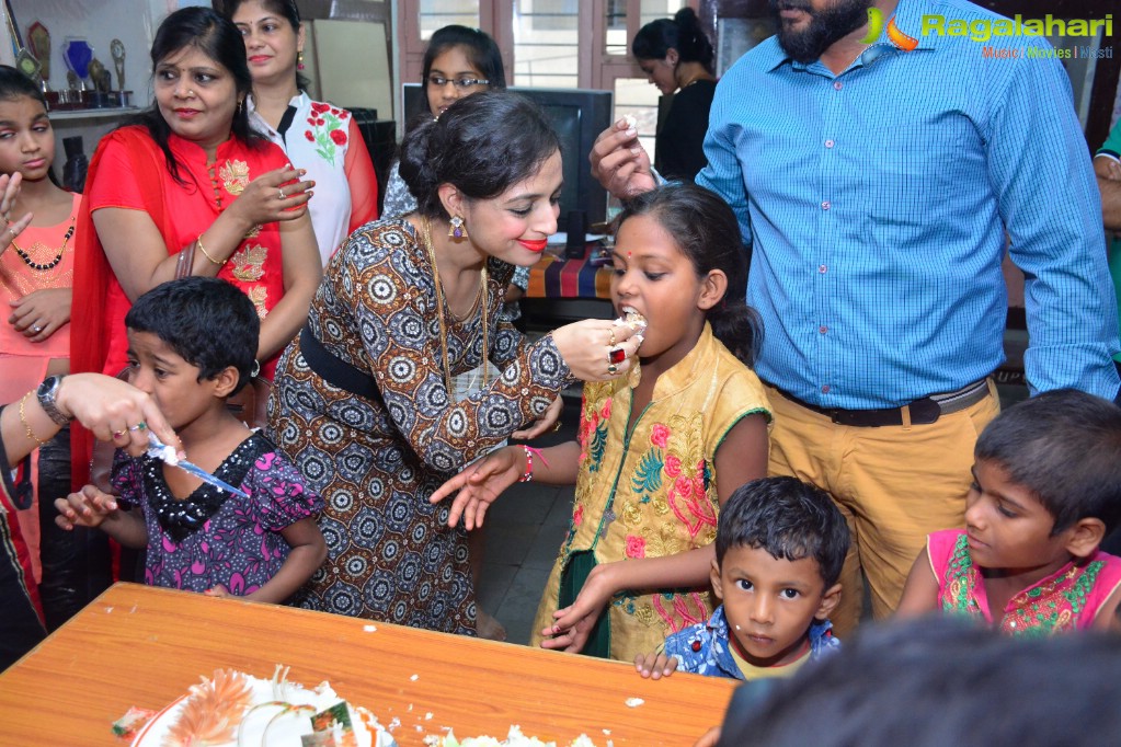 Alka Minda's Birthday with Orphanage Girls at Rainbow Home Govt. School for Girls, Musheerabad, Hyderabad