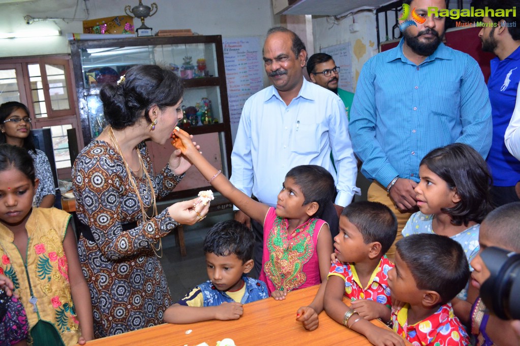 Alka Minda's Birthday with Orphanage Girls at Rainbow Home Govt. School for Girls, Musheerabad, Hyderabad