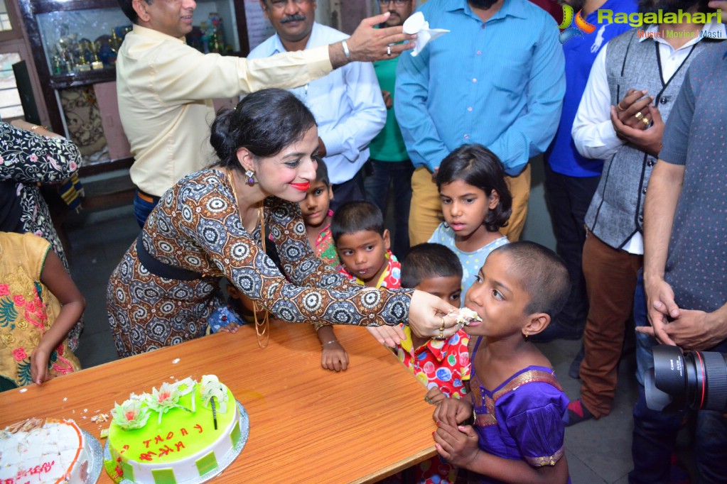 Alka Minda's Birthday with Orphanage Girls at Rainbow Home Govt. School for Girls, Musheerabad, Hyderabad