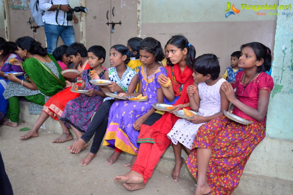 Alka Minda's Birthday with Orphanage Girls at Rainbow Home Govt. School for Girls, Musheerabad, Hyderabad