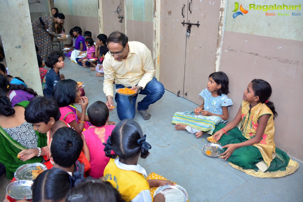 Alka Minda's Birthday with Orphanage Girls at Rainbow Home Govt. School for Girls, Musheerabad, Hyderabad