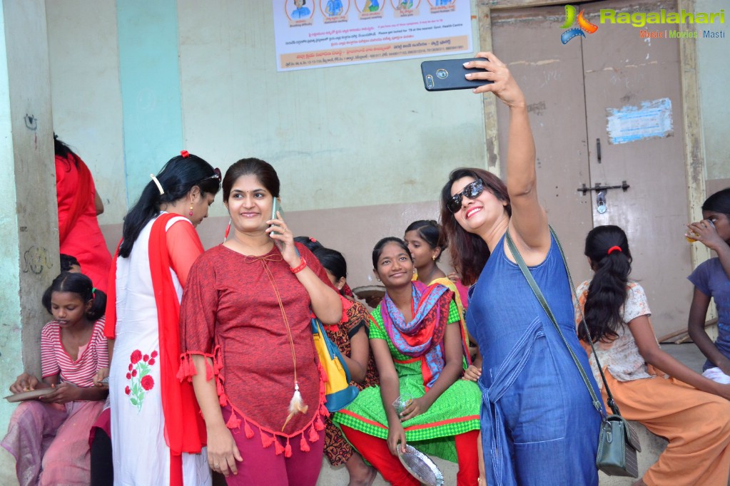 Alka Minda's Birthday with Orphanage Girls at Rainbow Home Govt. School for Girls, Musheerabad, Hyderabad