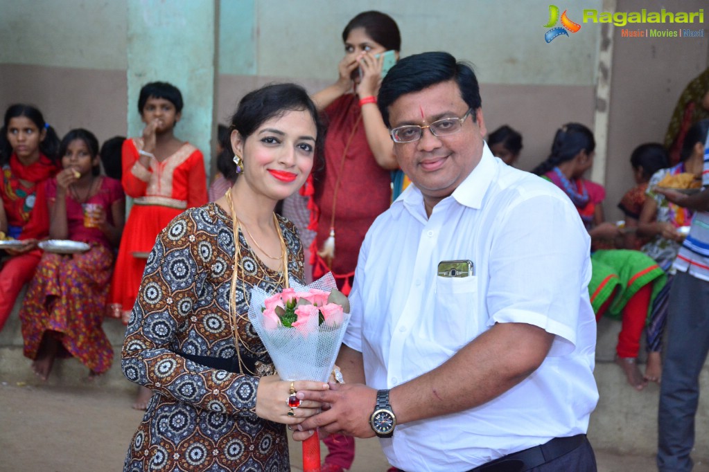 Alka Minda's Birthday with Orphanage Girls at Rainbow Home Govt. School for Girls, Musheerabad, Hyderabad