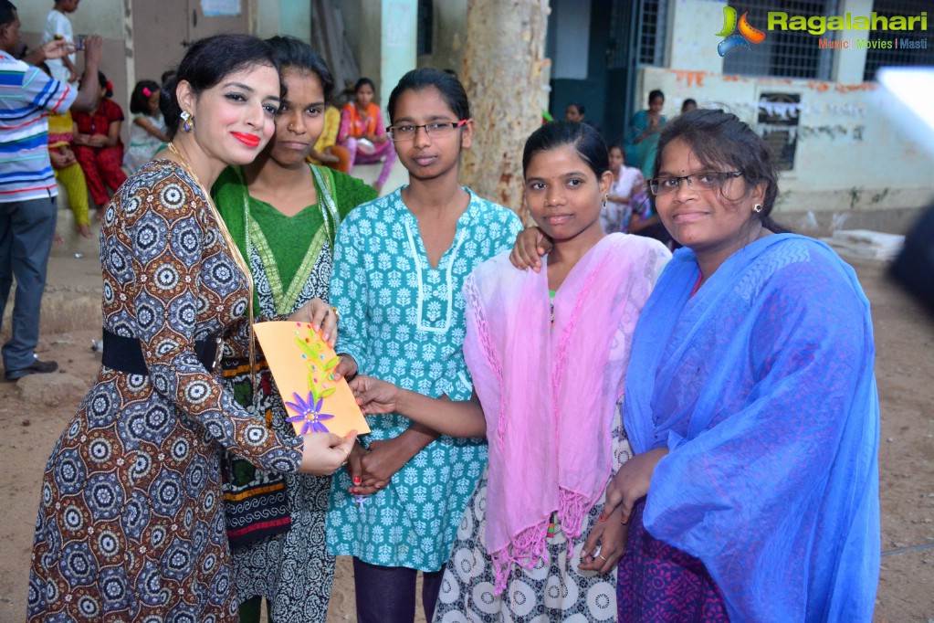 Alka Minda's Birthday with Orphanage Girls at Rainbow Home Govt. School for Girls, Musheerabad, Hyderabad